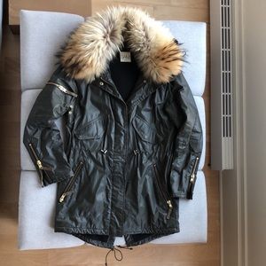 SAM. NYC olive green Devon parka coat size M